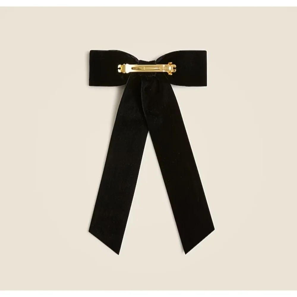 J.Crew Velvet Bow Hair Clip